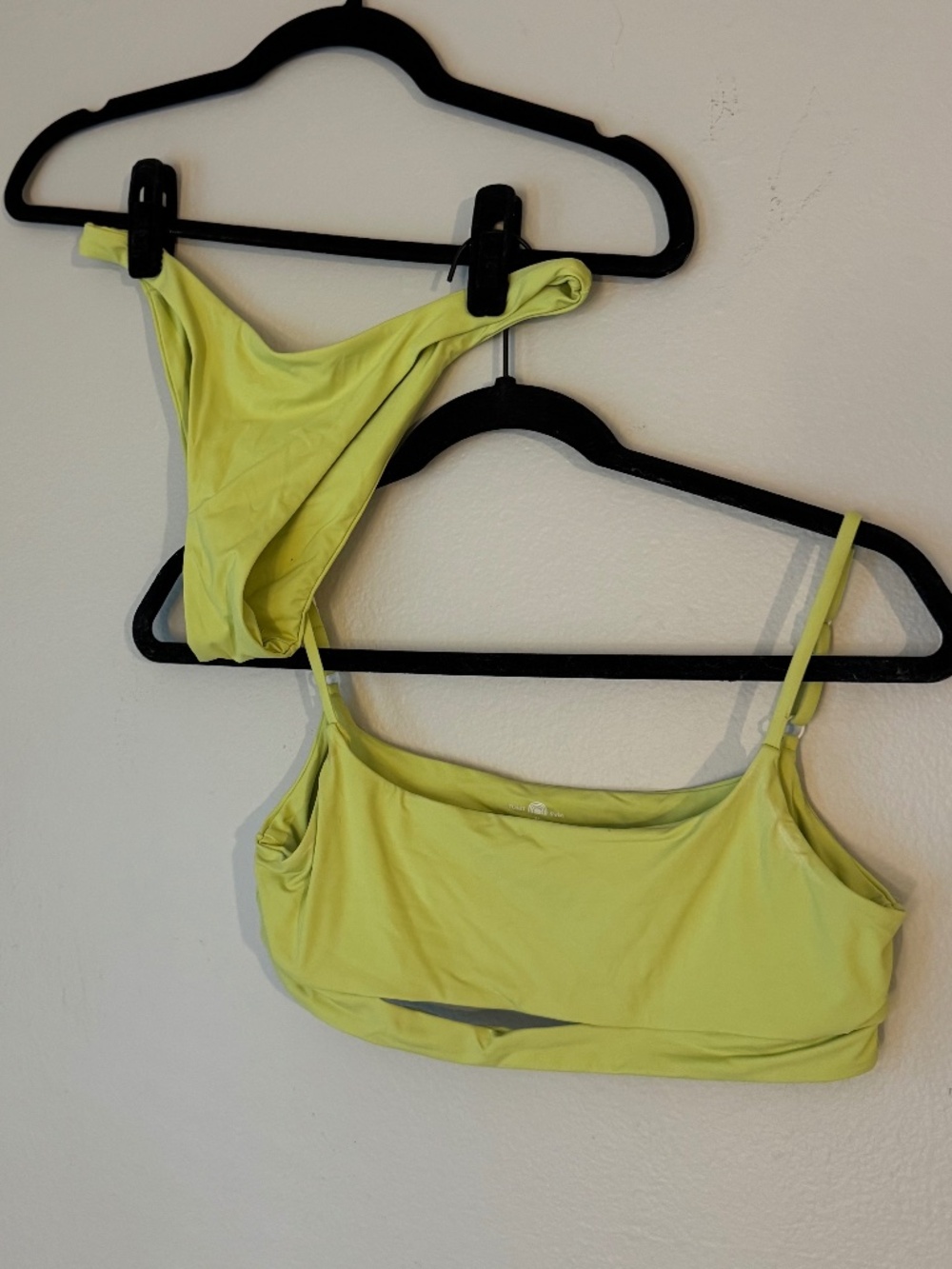 Free People Toast Signature Cut Out Bikini Top and Bottom Paradise Green
